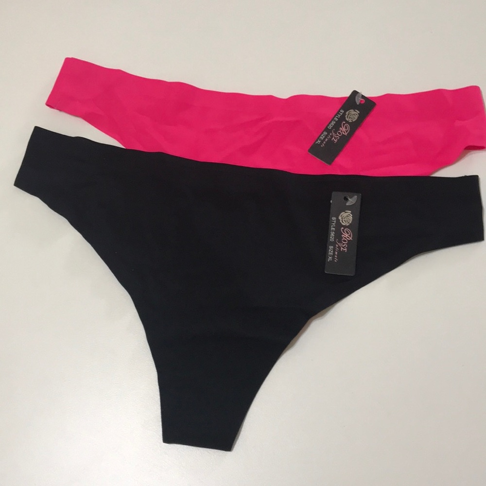 Pink & Black seamless thong P7 - 18